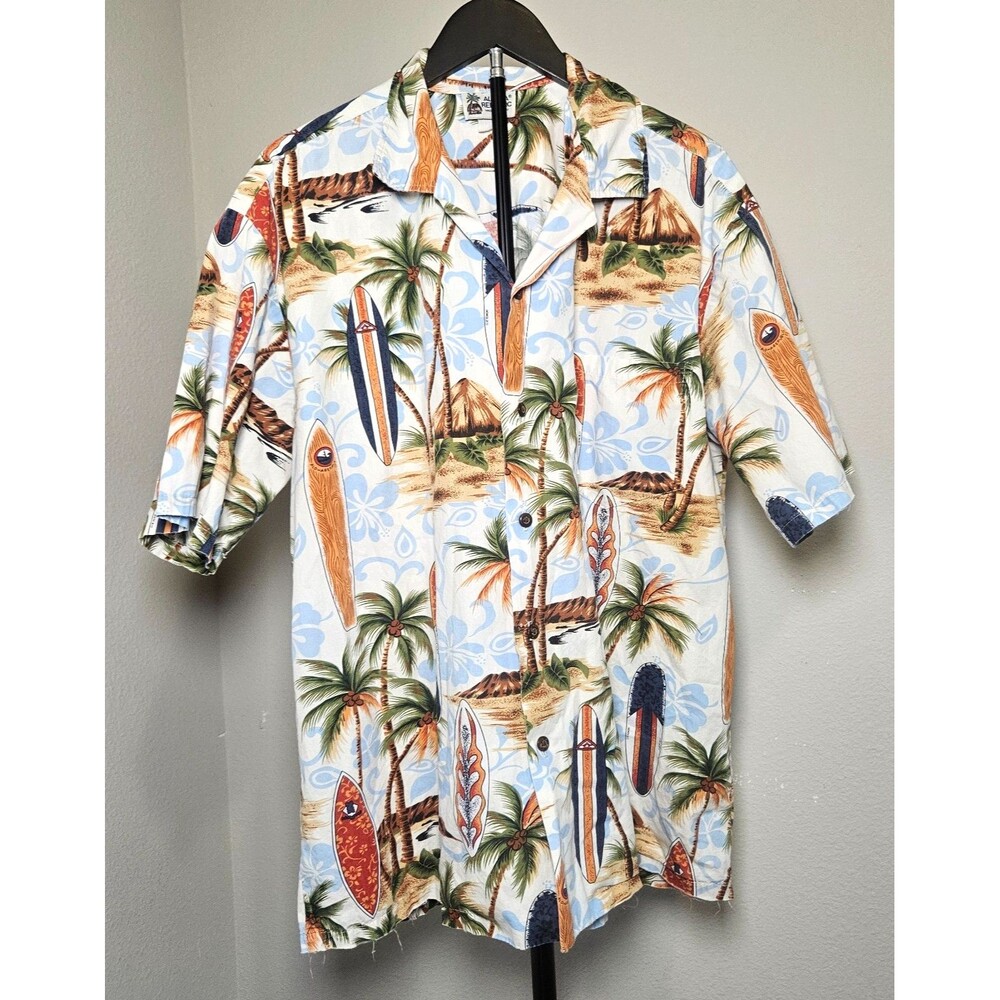 Vintage Aloha Republic‎ Hawaiian Shirt Mens XL Surfboard Beach Hawaii Made USA